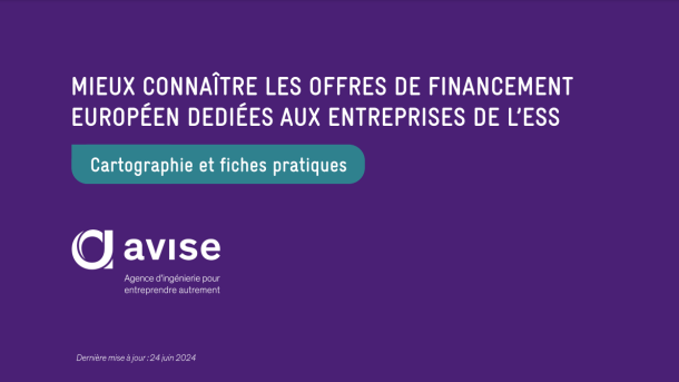 Avise - cartographie des financements dédiés à l'ESS