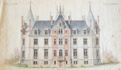 Dessin du Château de L'Huisserie