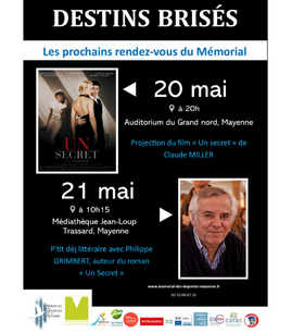 Projection du film : Un secret, et rencontre avec Philippe Grimbert, auteur du roman éponyme