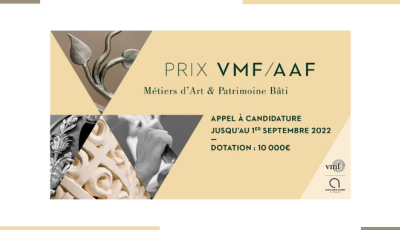 Candidatures ouvertes pour le prix « Métiers d'art et Patrimoine bâti »