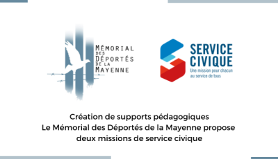 Création de supports pédagogiques - Le Mémorial des Déportés de la Mayenne propose deux services civiques