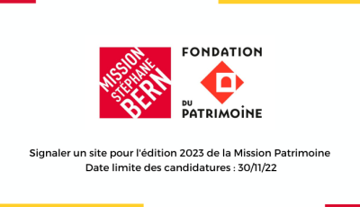 Signaler un site pour l'édition 2023 de la Mission Patrimoine