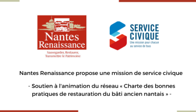 Nantes Renaissance propose une mission de service civique de 8 mois
