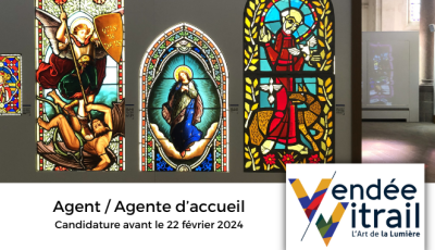 Vendée Vitrail recherche un·e agent·e d’accueil entre avril et octobre 2024