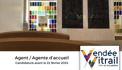 Vendée Vitrail recherche un·e agent·e d’accueil pour juillet et août 2024